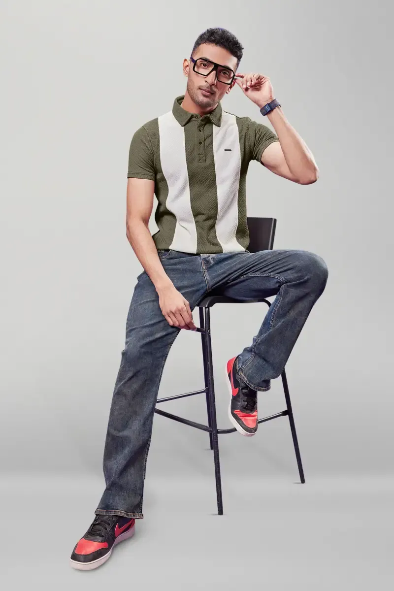 Striped Polo T-shirt for Men