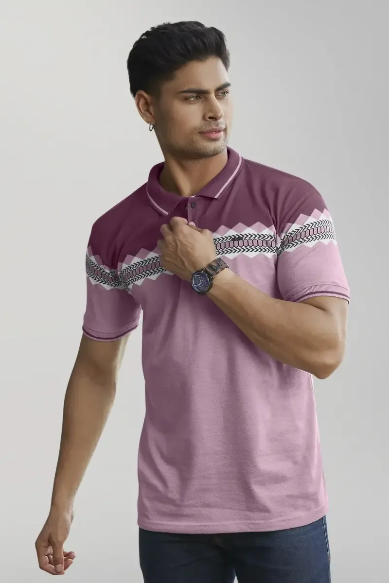 Printed Polo T-shirt for Mens