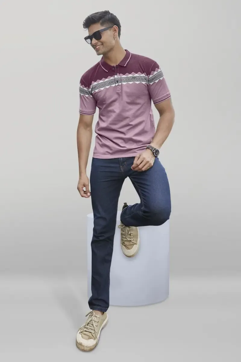 Printed Polo T-shirt for Mens